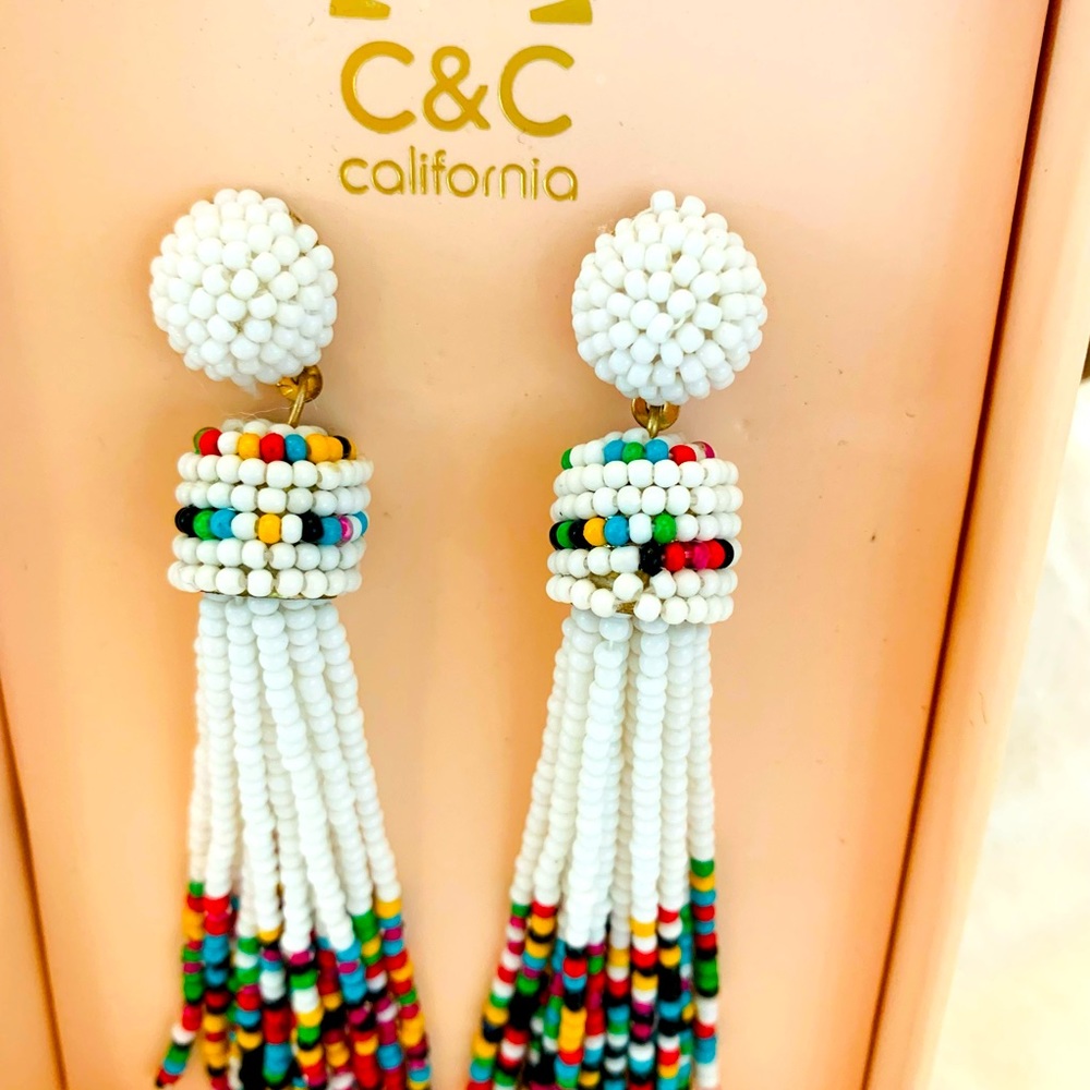 Nice glass beaded earrings made in India